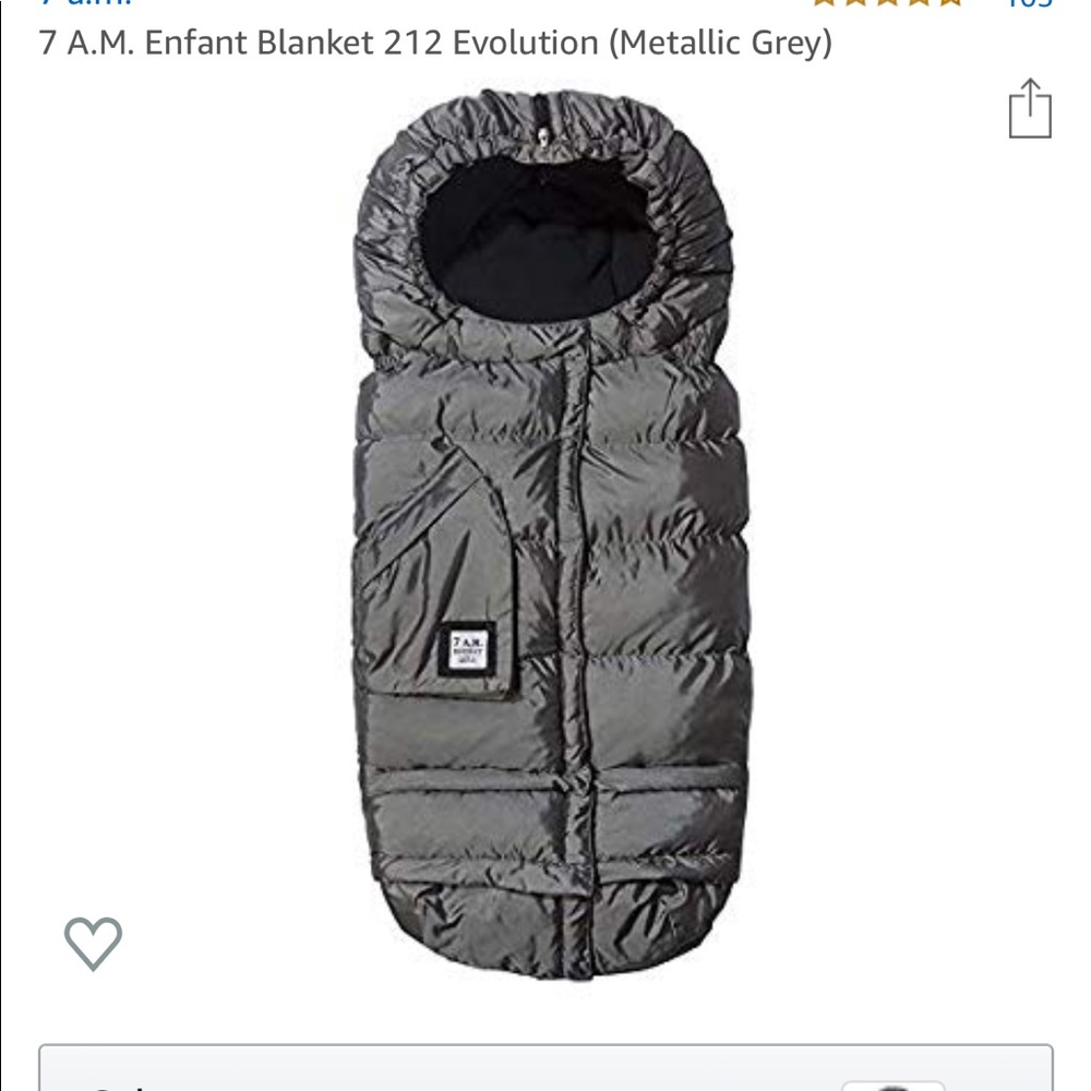 7 A.M. Enfant Metallic Grey Baby Blanket